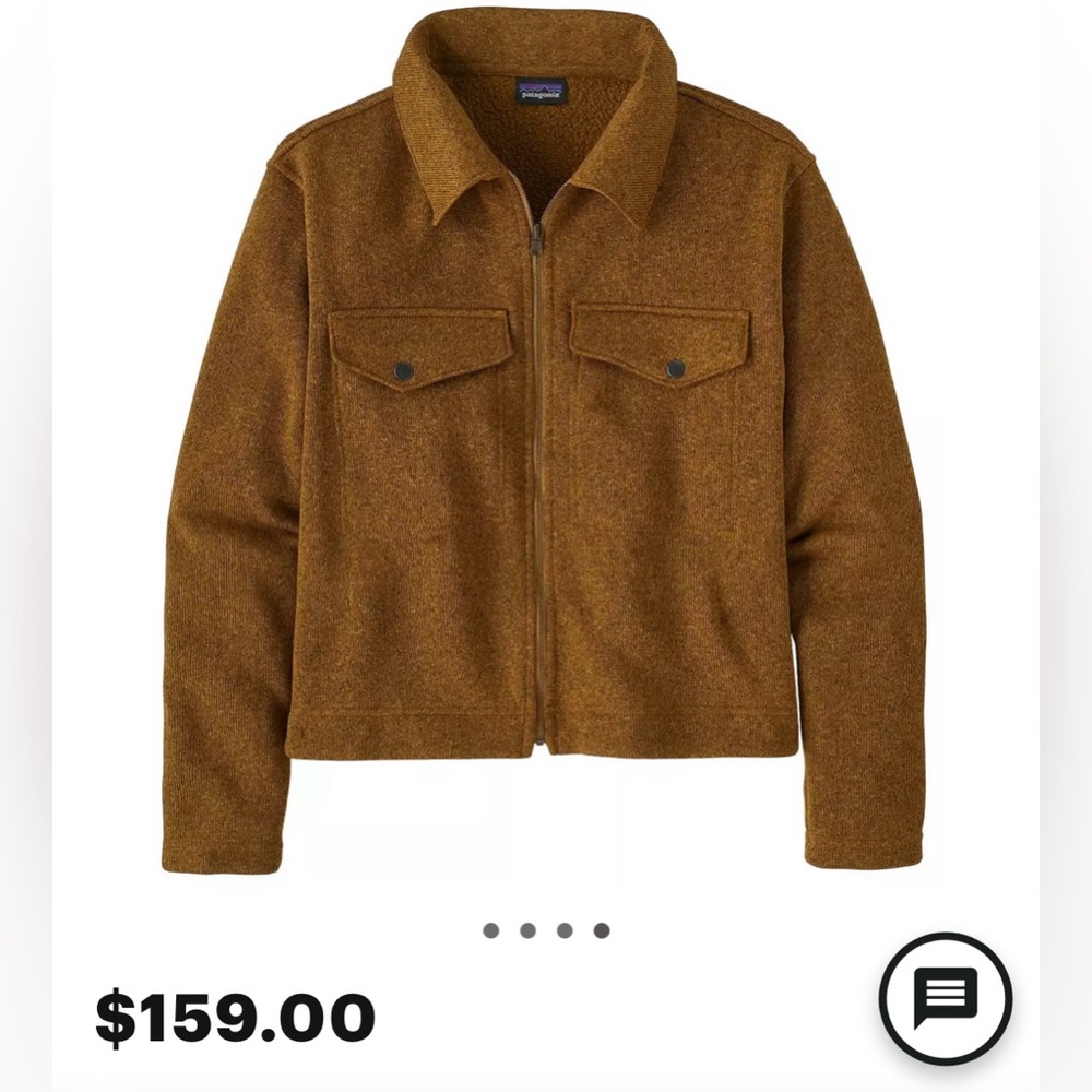 New Patagonia Jacket Women Raptor Brown Better Sweater Zippered, Small, $ 159